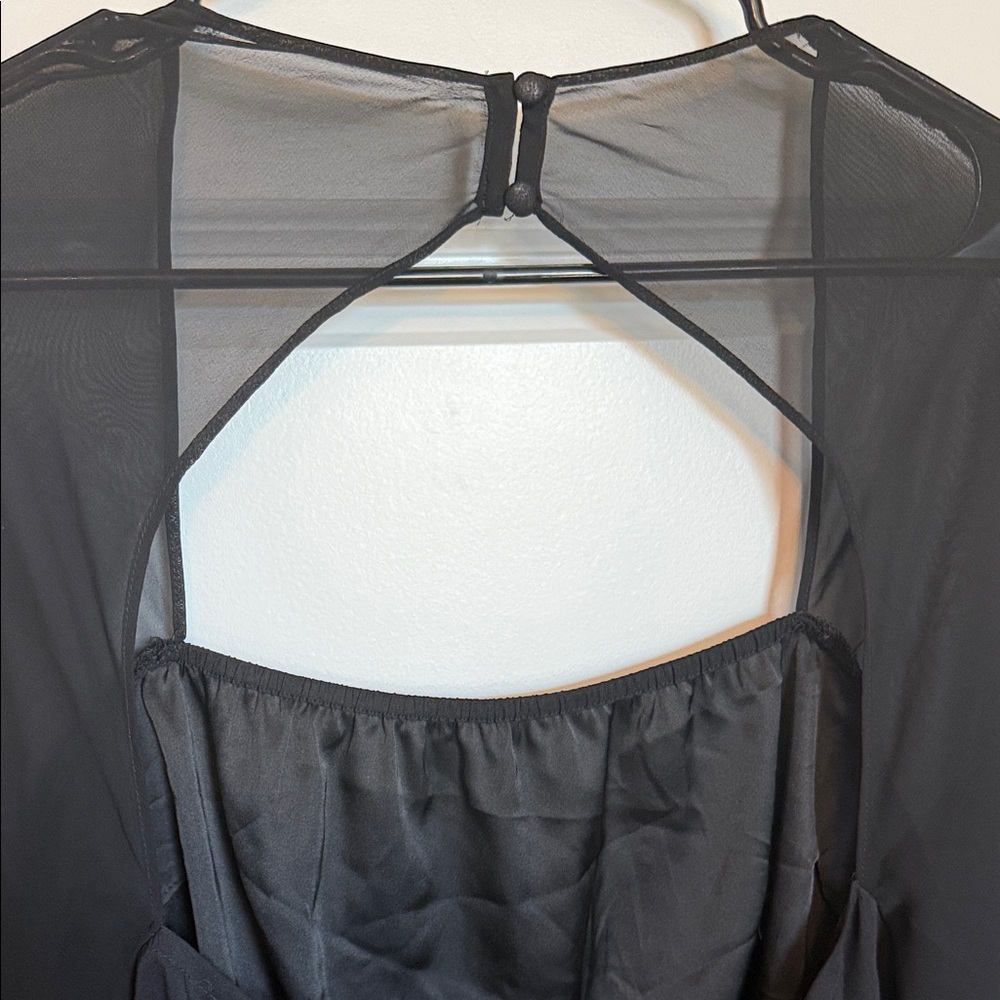 NWT Express Black Long Sleeve Cropped Blouse Sz XL - Picture 8 of 8